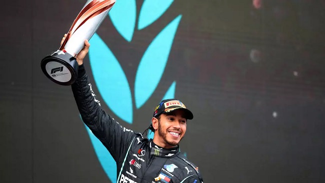 Lewis Hamilton wins seventh Formula One title, equalling Schumacher’s record