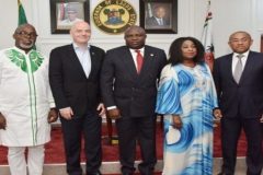 Fifa FIFA President Gianni Infantino is in Lagos