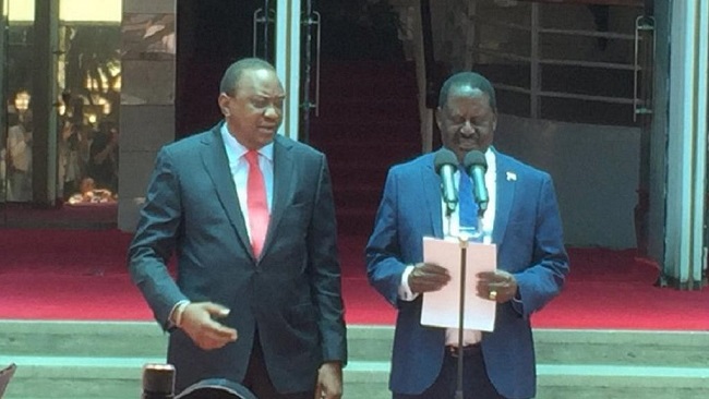 Kenya: President Uhuru Kenyatta calls opposition leader Raila Odinga “his brother”