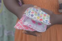Cameroonian teacher makes re-usable pads to help girls stay in school