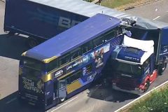 UK: Two dead, 18 injured in bus-lorry crash