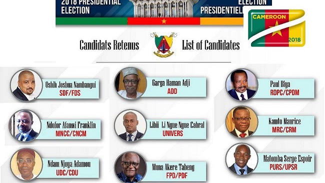 French Cameroun Politics: ELECAM clears Biya, eight others for October 7 polls