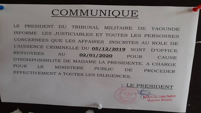 Southern Cameroons Crisis: Yaounde Military Tribunal adjourns trial of Taraba 37
