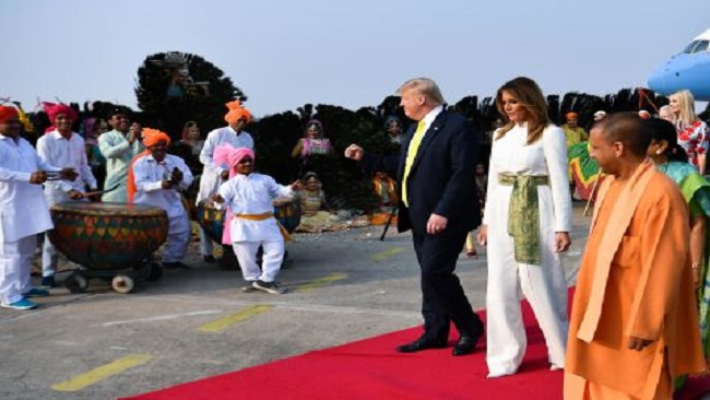 US President Trump in India amid strained ties over trade dispute
