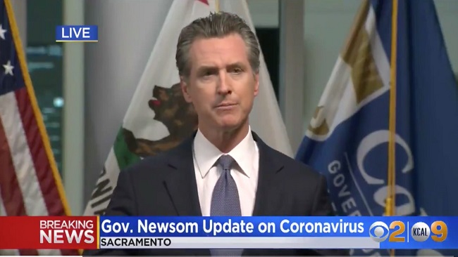 US: California governor orders entire state to stay home, says 56% of them could get coronavirus