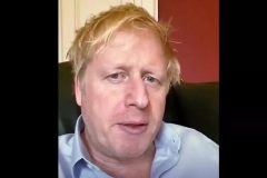 UK: Prime Minister Johnson up and walking as virus death toll rises by record 980