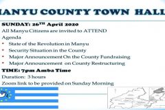 Manyu County Town Hall Meeting: A time for real change