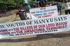 Mamfe demo Southern Cameroons Crisis: Tension mounts as Amba fighters plan mass arrests