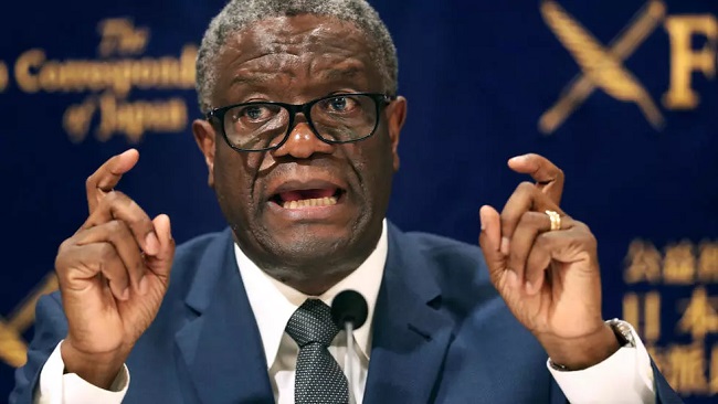 Nobel laureate Mukwege quits DR Congo Covid-19 team, blasts govt response