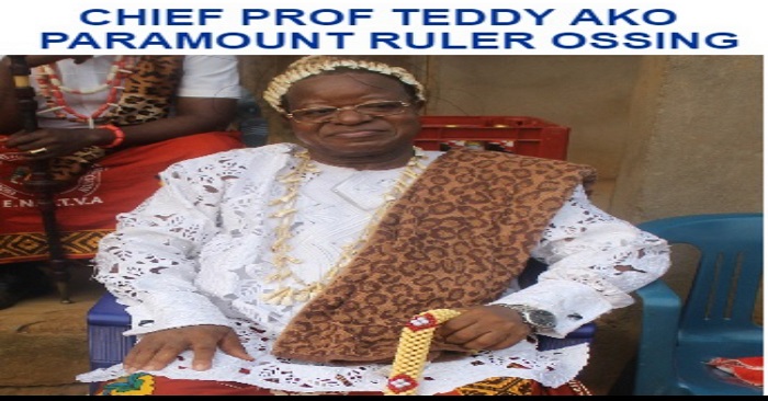 Knowing the new traditional ruler of Ossing Prof Teddy Ako