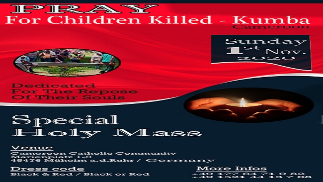 Kumba Massacre: ‘Mass of Angels’ to be held in Germany