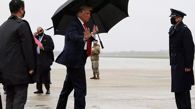 Plane carrying former US President Donald Trump makes emergency landing