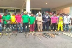 CPDM Amba Fighters Ex-Amba fighters protest in Buea