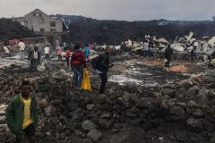 Lava halts on edge of DR Congo’s main city after volcanic eruption, thousands flee