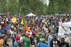 Anti Biya protest in Paris Covid-19-AFCON Funds Scandal: French Cameroonians stage anti Biya demo in Paris