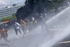 Biya Geneva Crisis: Police use tear gas, water cannon to break up rally outside InterContinental Hotel