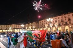 Italy celebrates Football: Italy explodes in joy upon winning Euro 2021