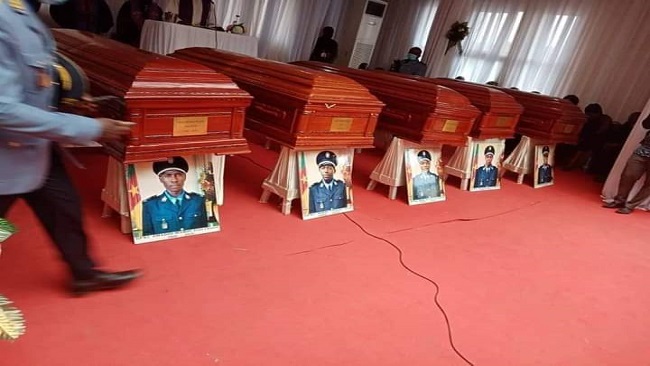 Remains of 5 police officers returned to Yaoundé three weeks after they died in S. Cameroons