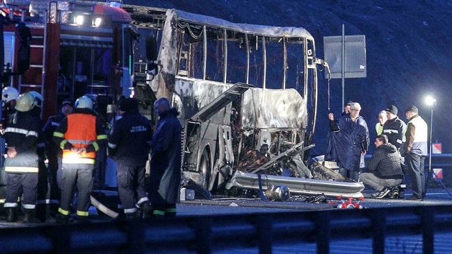 At least 45 people killed in bus blaze in Bulgaria