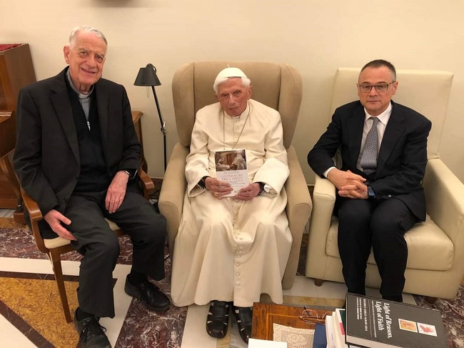Retired Pope Benedict receives book by Fr Maurice Agbaw-Ebai