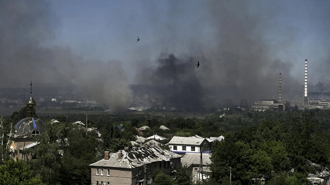 Russia strikes arms depot west Ukraine as battle for Severodonetsk rages east