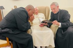 Fr Agbaw-Ebai and Benedict Priest from Mamfe Diocese meets Pope Benedict XVI