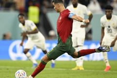 Cristiano Ronaldo becomes first man to score in five World Cups