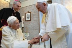 Benedict and Francis Benedict XVI’s health worsening, Pope Francis asks for prayers
