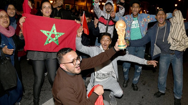 Moroccans celebrate ‘historic’ World Cup win over Spain