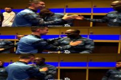 Ronaldo and Aboubakar The moment Cristiano Ronaldo met with Vincent Aboubakar