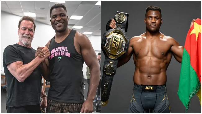 Francis Ngannou Meets Legendary Actor Arnold Schwarzenegger
