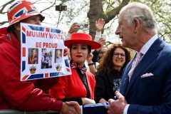 King Charles greets royal fans as coronation buzz builds
