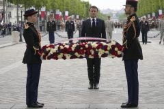 Paris: President Macron commemorates the end of WWII in Europe