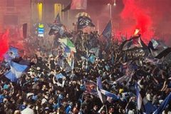 Football: Naples explodes in joy as Napoli finally regain Serie A crown