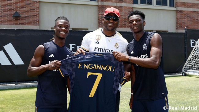 Real Madrid Football Club receives Francis Ngannou ahead of fight with Tyson Fury