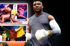 Ngannou in action Francis Ngannou KO Renan Ferreira