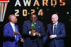 Dr Motsepe confers CAF President’s Outstanding Achievement Award to Biya and El-Sisi of Egypt