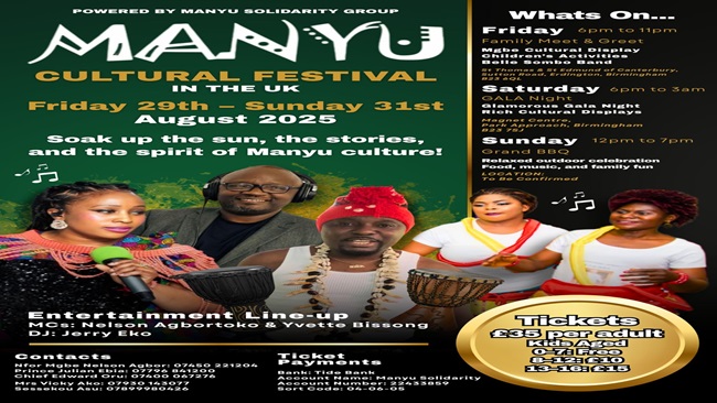 Manyu Cultural Jamboree Manyu Cultural Jamboree UK: Cameroon Concord unveils Birmingham team