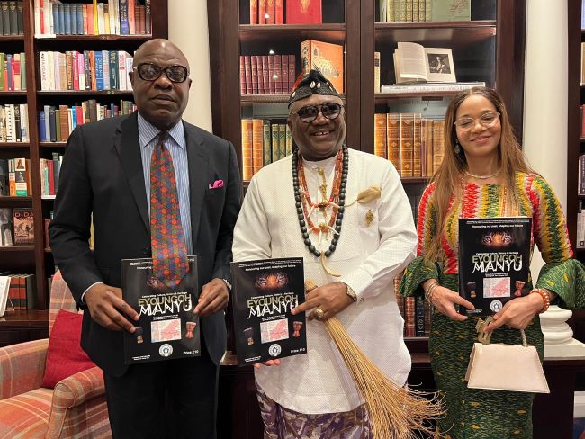 Prince Ebai and Chief Ekoko Manyu Solidarity Group UK: Leader meets with Nfon Ekoko Mukete
