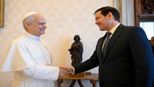 US Secretary Rubio meets Pope Leo XIV in bid to ease tensions