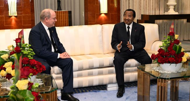 Unity Palace: Biya, Prince Albert II of Monaco discuss strengthening ties