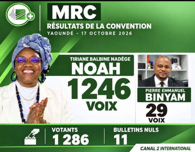 Yaoundé: MRC elects its first female president, Tiriane Noah